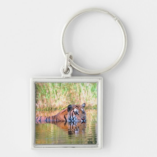 Porte-clés Tigre dans le lac (Devant)