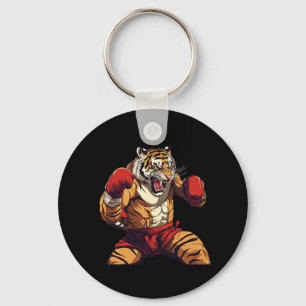 Porte-clés Tigre De Boxe En Colère Muay Thai Et Thai