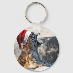 Porte-clés Tigre du Bengale de Noël