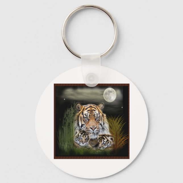 Porte-clés Tigre et petits (Recto)
