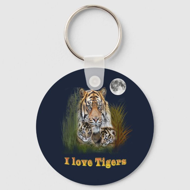 Porte-clés Tigre et petits (Recto)