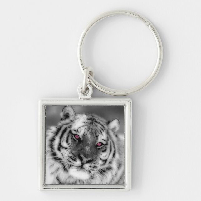 Porte-clés Tigre observé par rose (Devant)