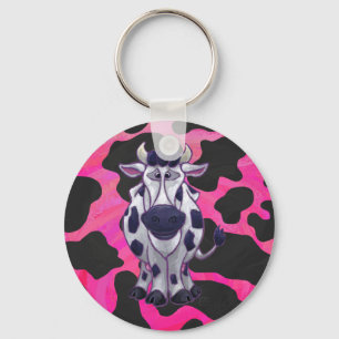 Porte-clés Tigre Sauvage Noir et Rose
