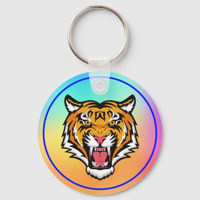 Porte-clés Tigre torche tête-25818 (Recto)