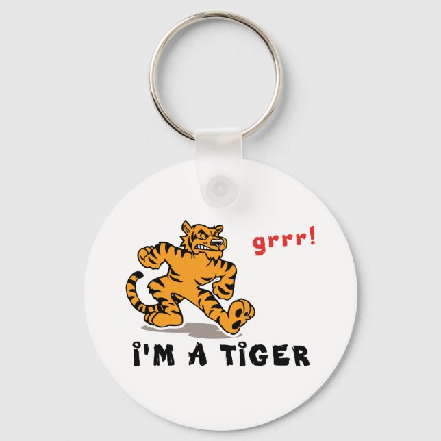Porte-clés Tigre Zodiac Chinois drôle (Recto)