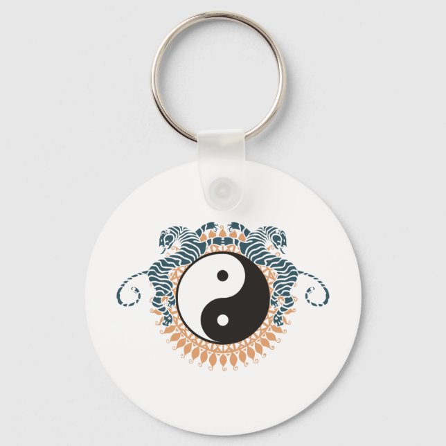 Porte-clés Tigres et Yin Yang (Recto)