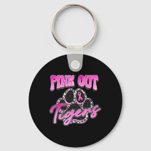 Porte-clés Tigres Pink Out Football Tacker Cancer du sein Fem