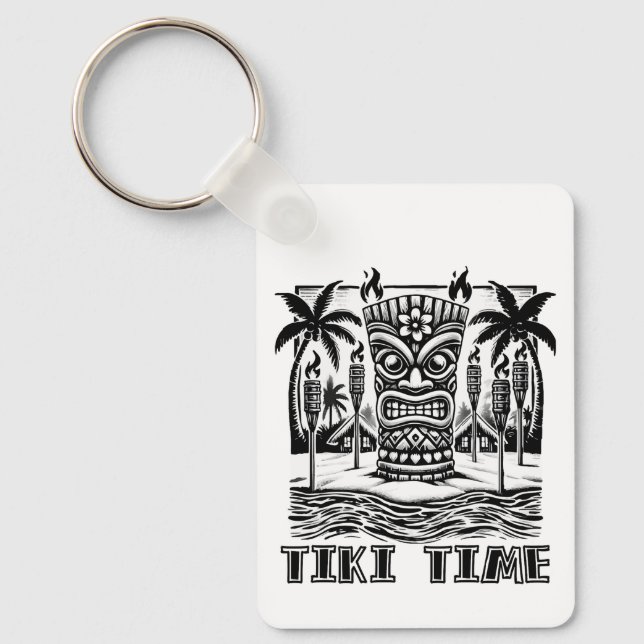 Porte-clés Tiki Time - Hawaiian Island Vibes (Recto)