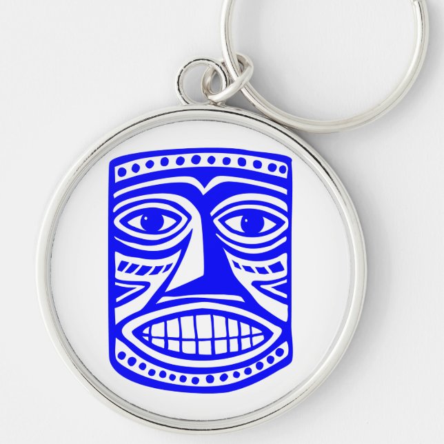 Porte-clés Tiki Toby - Bleu (Devant)