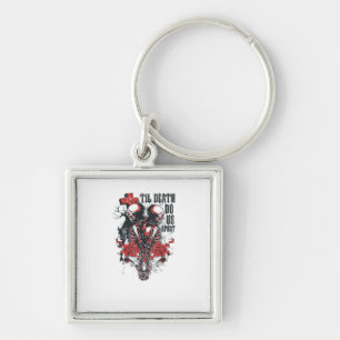 Porte-clés Till Death Do Us Part - Minimalist Skeleton Art Fo