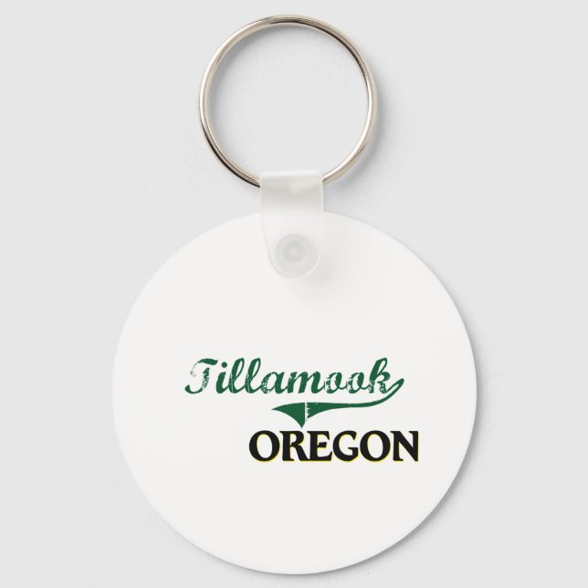 Porte-clés Tillamook Oregon Classic Design (Recto)