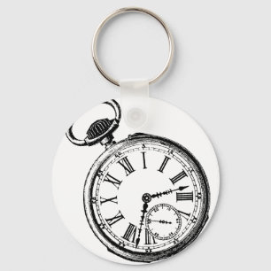 Porte-clés Tilting Clock Pocket Watch Face Timepiece