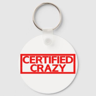 Porte-clés Timbre Crazy certifié