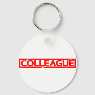 Porte-clés Timbre de collègue
