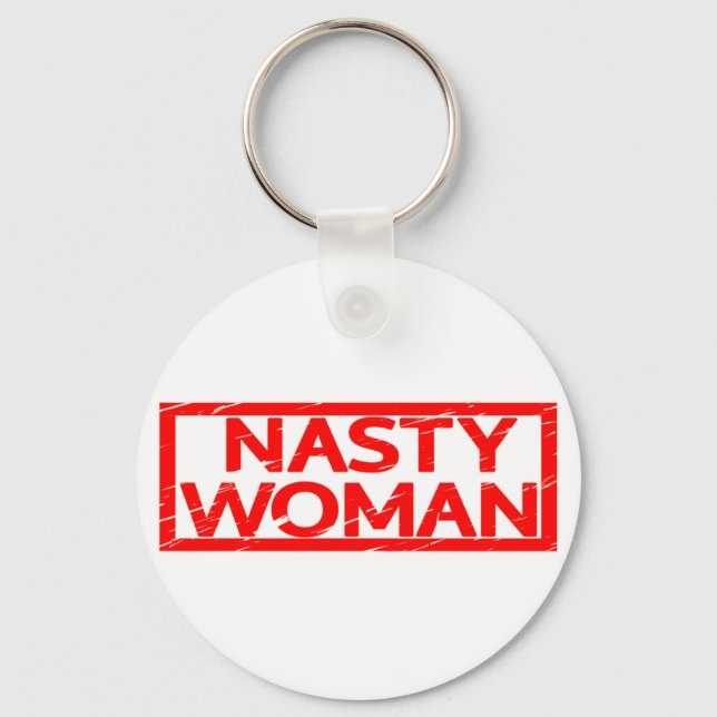 Porte-clés Timbre de la femme Nasty (Recto)