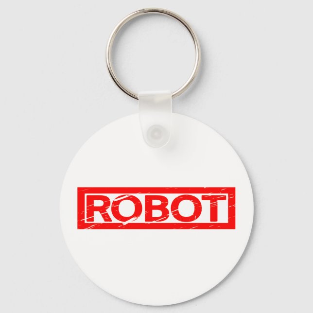 Porte-clés Timbre de robot (Recto)