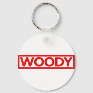 Porte-clés Timbre en bois