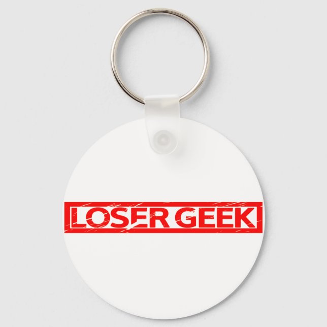 Porte-clés Timbre Geek perdant (Recto)