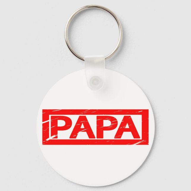 Porte-clés Timbre Papa (Recto)