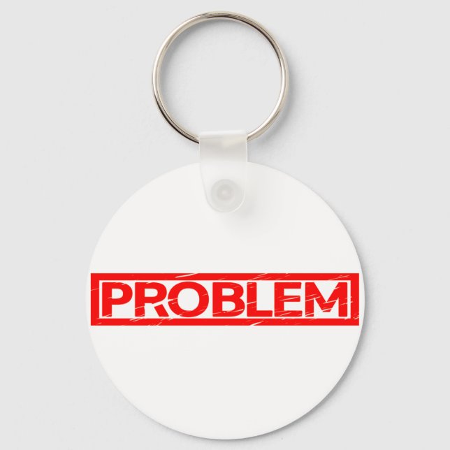 Porte-clés Timbre Problème (Recto)