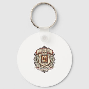 Porte-clés Timbre vintage Jésus Timbre vintage Jésus