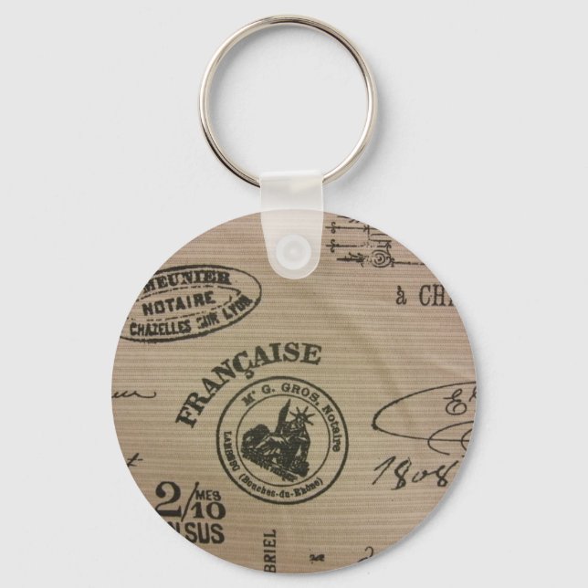 Porte-clés Timbres de voyage français (Recto)