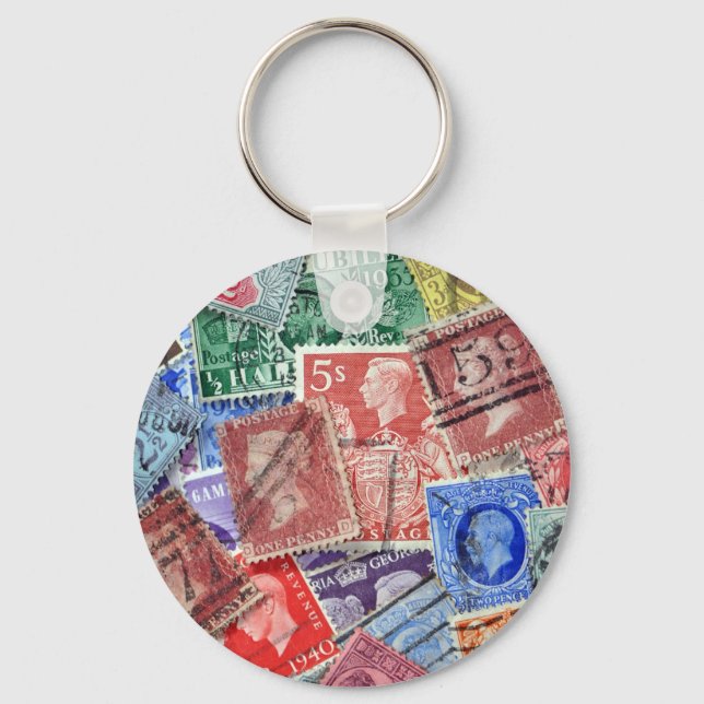 Porte-clés Timbres Philly vintages britanniques (Recto)