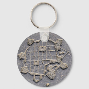 Porte-clés Timisoara Roumanie citadelle carte pavage pierre a
