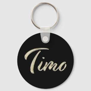 Porte-clés Timo Name whitegold Button