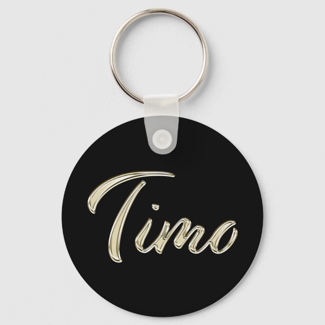 Porte-clés Timo Name whitegold Button (Recto)