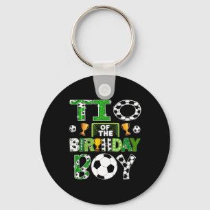 Porte-clés Tio du garçon qui fête son anniversaire Footballeu