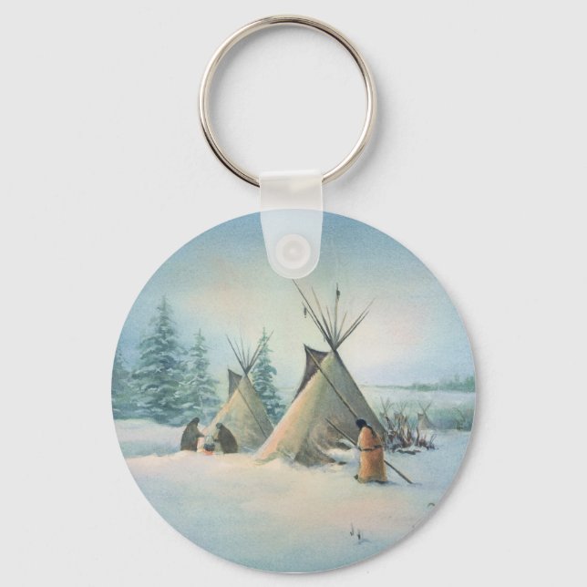 Porte-clés TIPI CAMP SQUAW par SHARON SHARPE (Recto)