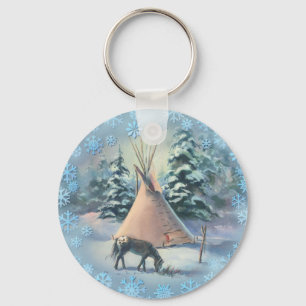 Porte-clés TIPI d'APPALOOSA d'HIVER par SHARON SHARPE