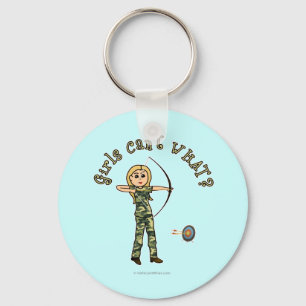 Porte-clés Tir à l'arc à la blonde au Camouflage