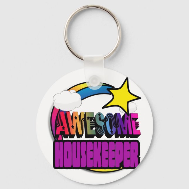 Porte-clés Tir Star Arc-en-ciel Awesome Housekeeper (Recto)