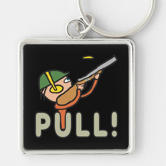 Porte-clés Tir sur le piège de Pigeon d'argile (Devant)