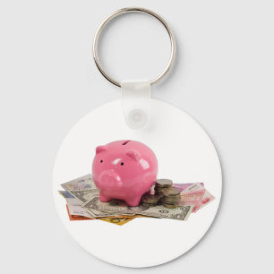 Porte-clés Tirelire et argent