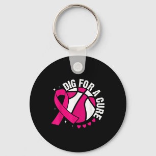 Porte-clés Tirer Pour Un Basket-Ball Cure Pink Cancer Du Sein