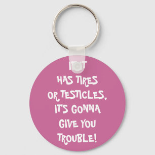 Porte-clés Tires & Testicles Trouble Keychain