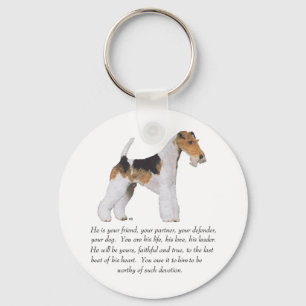 Porte-clés Tireur Fox Terrier Mémoire / Dédicace Mâle