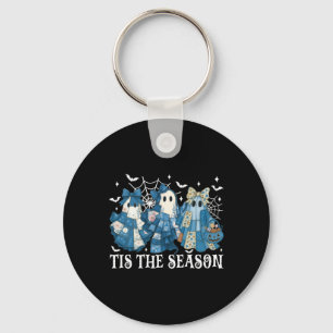 Porte-clés Tis Season Blue Patchwork Ghost Citrouille Éffraya