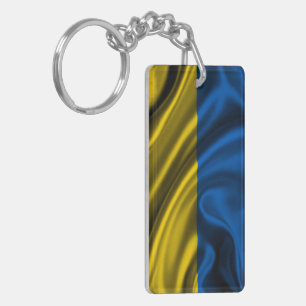 Porte-clés Tissu Drapeau Ukraine