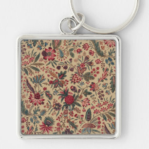 Porte-clés Tissus Anciens Broderie Florale Antique de Décorat
