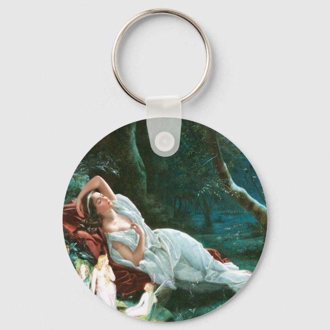 Porte-clés Titania Dormir au clair de lune - Simmons Art (Recto)