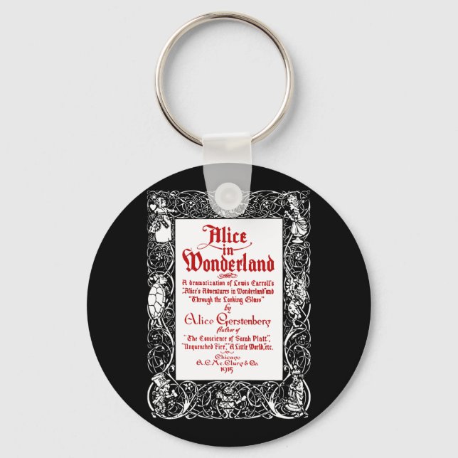 Porte-clés Titre Alice Vintage (Recto)