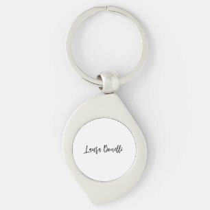 Porte-clés Titre de nom simple écriture manuscrite minimalist