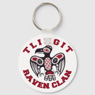 Porte-clés Tlingit Raven Clan Keychain