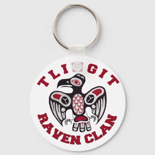 Porte-clés Tlingit Raven Clan Keychain (Recto)