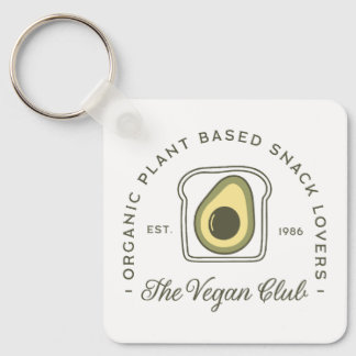 Porte-clés Toast végétalien à base de plantes avocat club
