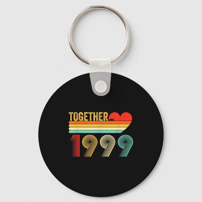 Porte-clés Together Since 1999 Shirt Retro Couple Anniversary (Recto)